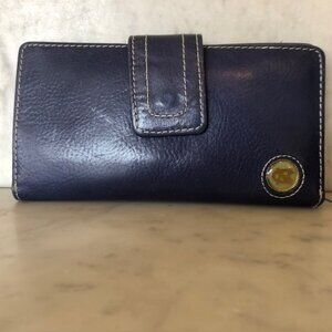 FOSSIL TAR HEELS Blue Vintage Bi Fold Wallet RARE